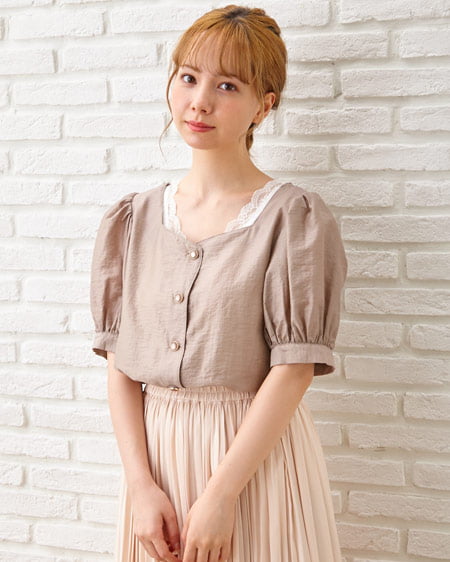 INGNI(イング) 襟レースキャミ オフホワイト