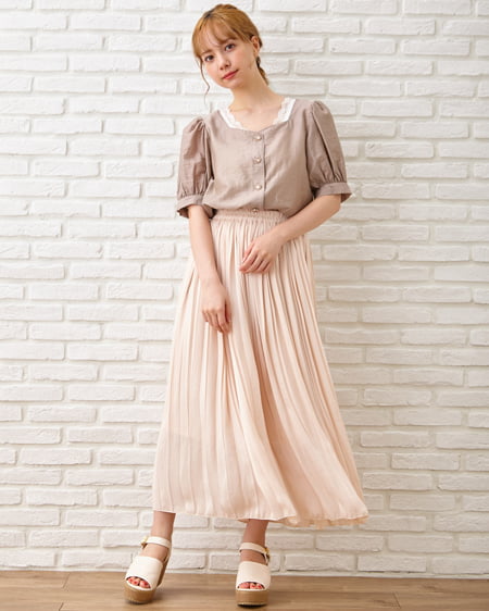 INGNI(イング) 襟レースキャミ オフホワイト