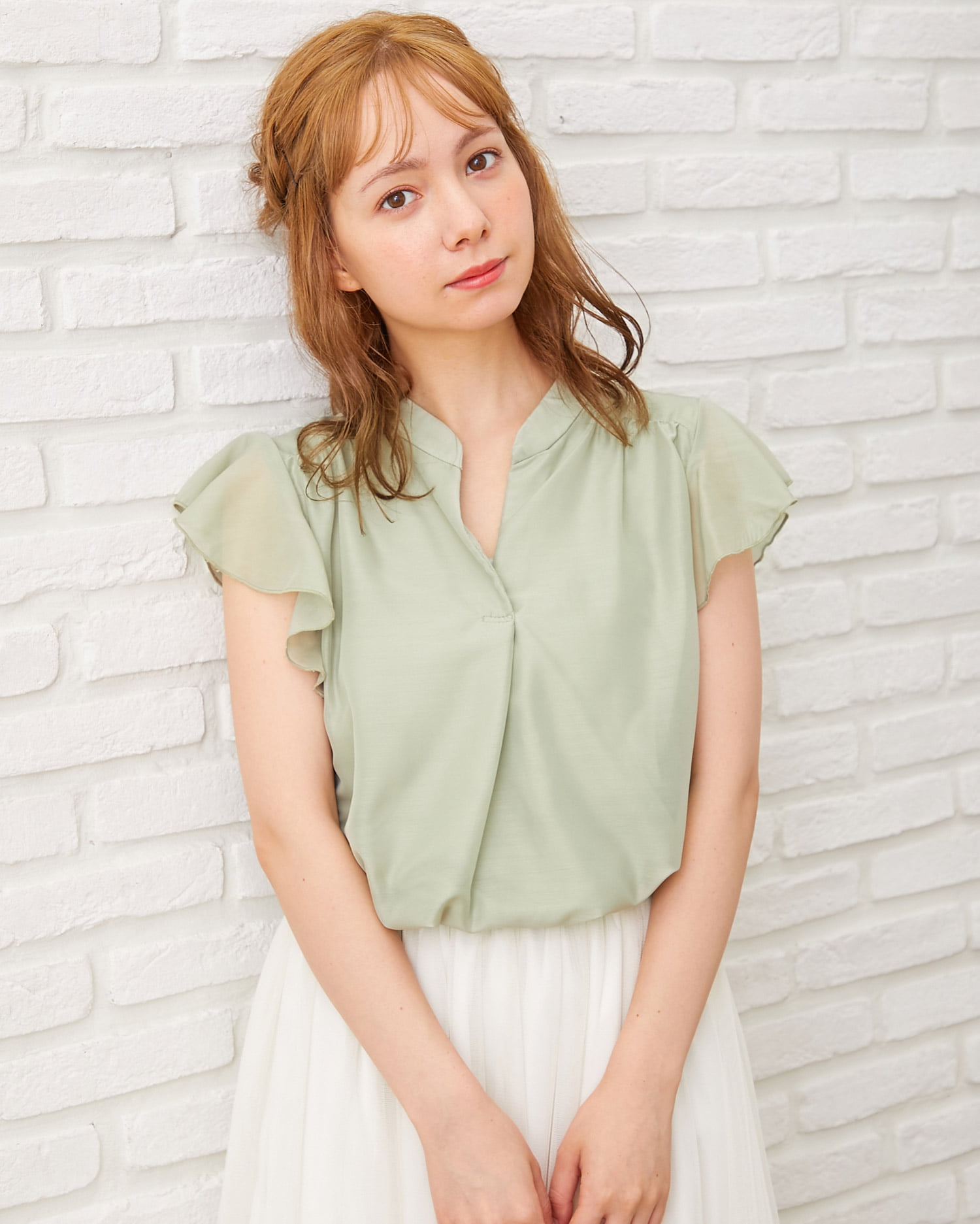 ISSY1519様おまとめ シアーラッフルスリーブスキッパー／シャツ｜INGNI(イング) 公式