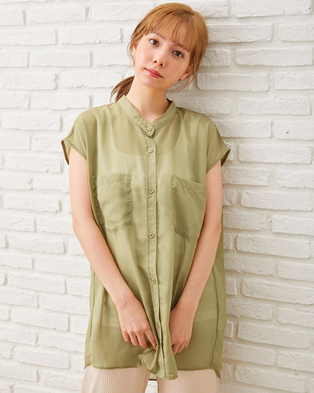 INGNI（イング） シアーノースリ／シャツ ﾋﾟｽﾀﾁｵ