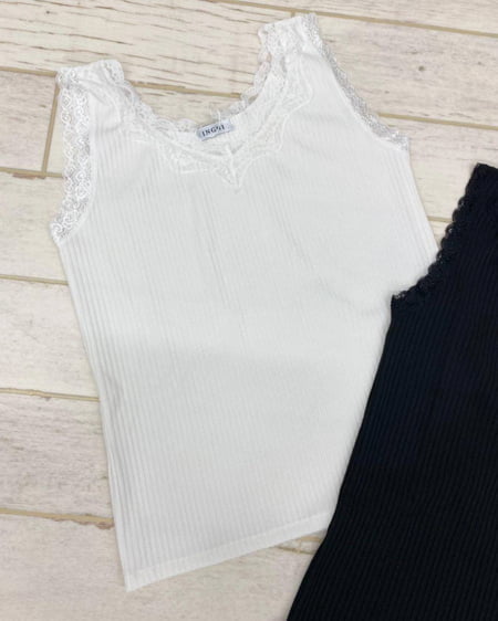 INGNI(イング) 襟レースキャミ オフホワイト