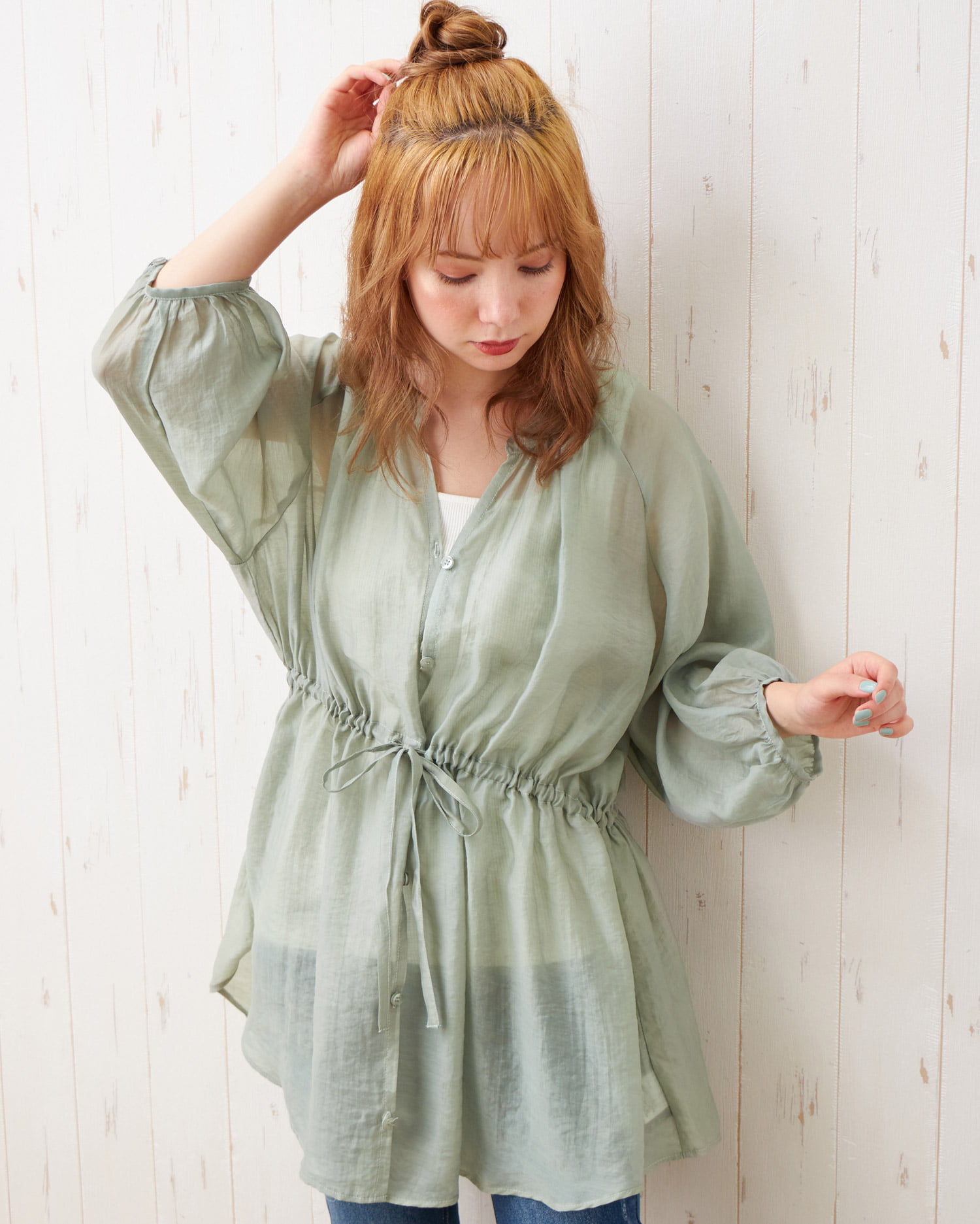 シアードロストチュニック/シャツ/デザインブラウス|INGNI(イング) 公式通販|INGNI STORE デザイン ブラウス チュニック
