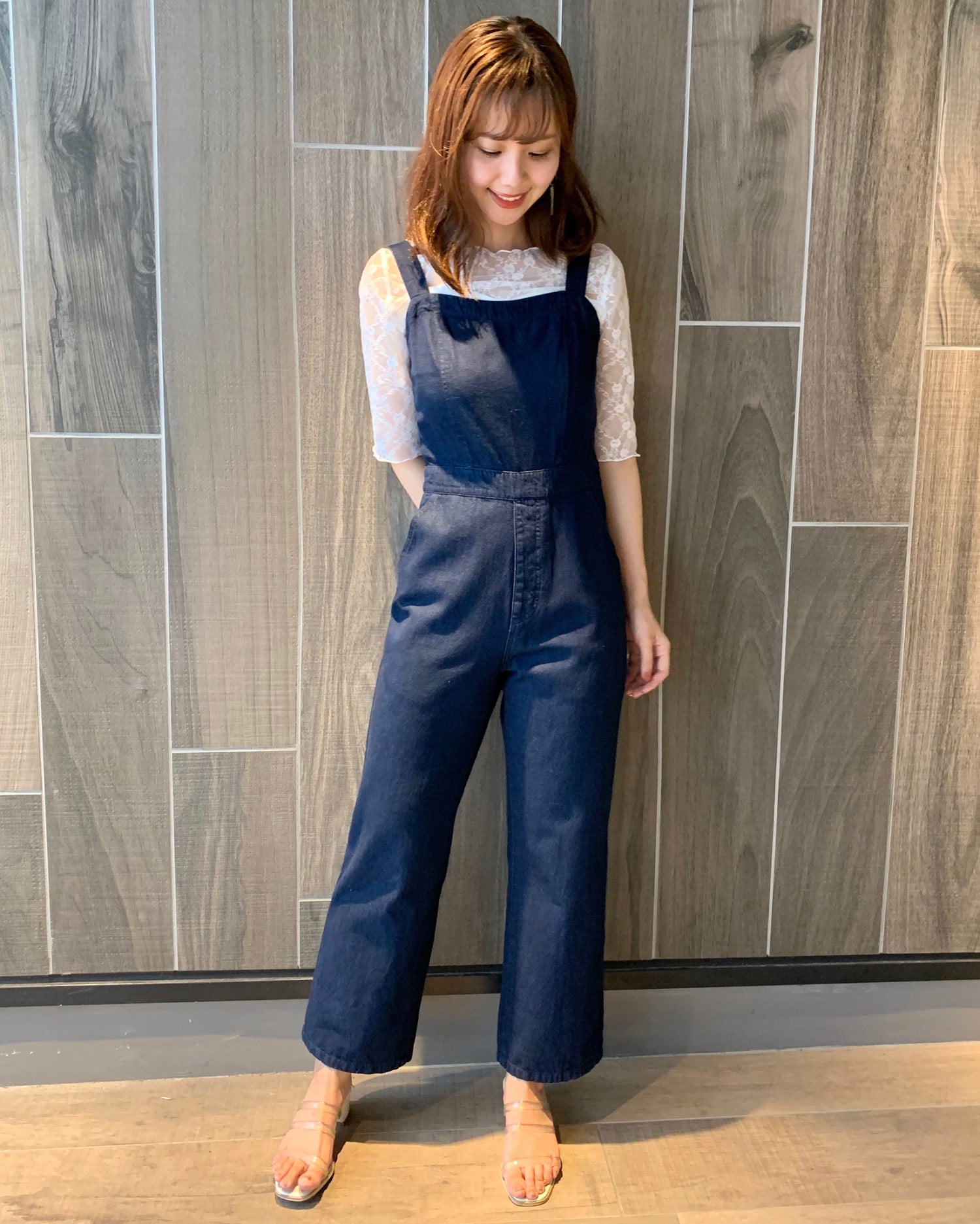 Backレースアップ／デニムサロペット｜allamanda(アラマンダ) 公式通販