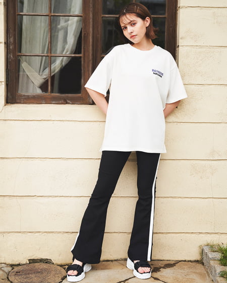 最適な材料 上下セット 美品 ルーニィ フレアパンツ Tシャツ Vネック クロップドパンツ Alrc Asia