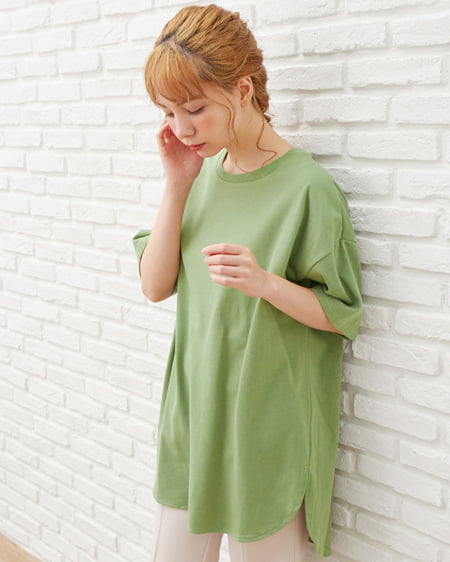 INGNI（イング） ラウンドテールチュニック半袖／トップス ｶｰｷ