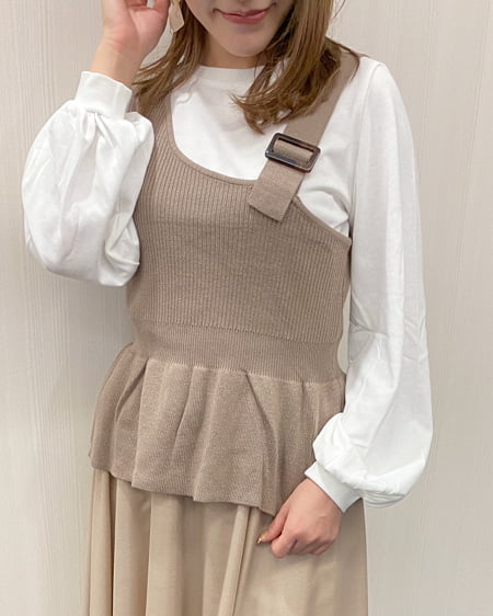 IENA｜ペプラムニット ビスチェ | Rakuten Fashion(楽天