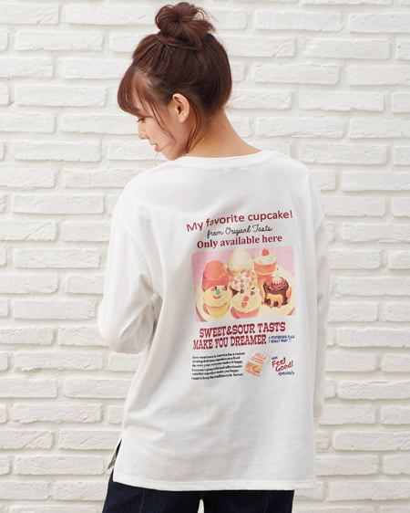 INGNI（イング） カップケーキバックプリント／Tシャツ ｵﾌﾎﾜｲﾄ