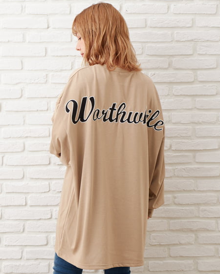 INGNI（イング） BACKロゴチュニックTシャツ ﾍﾞｰｼﾞｭ