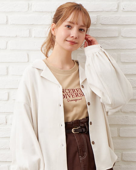 INGNI(イング) SWEETロゴロングTシャツ ベージュ