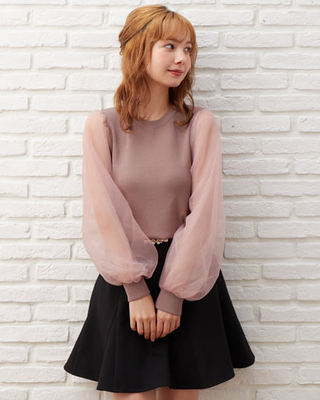 コーディネート Ingni Store限定セット オーガンジーニット ベルト付フレアスカート Set Ingni イング 公式通販 Ingni Store イングストア