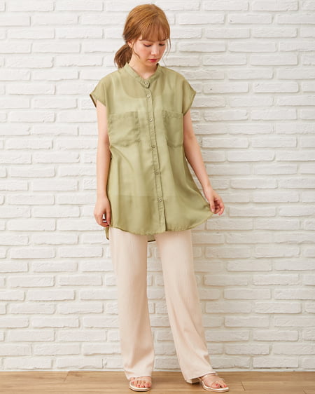 INGNI（イング） シアーノースリ／シャツ ﾋﾟｽﾀﾁｵ