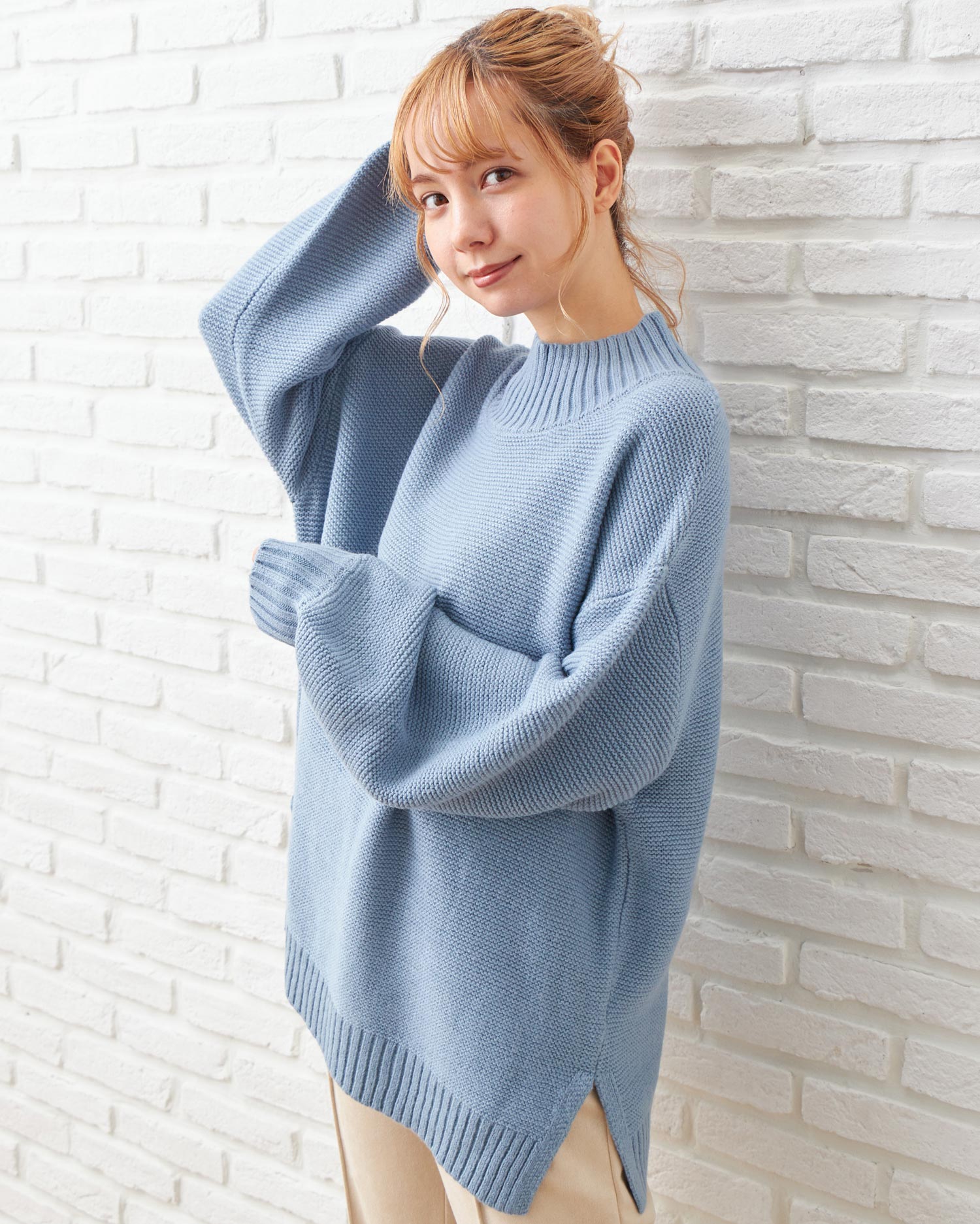 ガーターモックネックサイドスリットニット outlet Ingni イング 公式通販 Ingni Store ガーターモックネックサイドスリットニット outlet Ingni イング 公式通販 Ingni Store