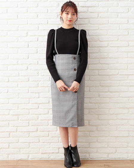 INGNI（イング） パワショル／リブニット ｸﾛ