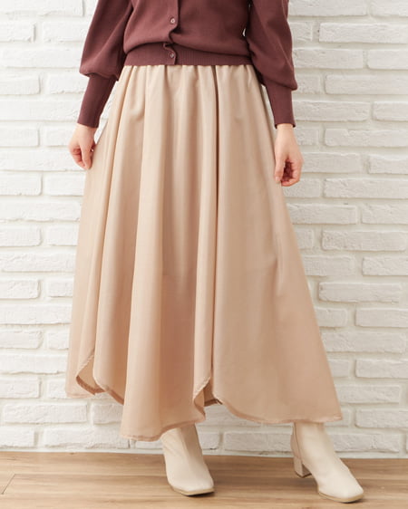 INGNI（イング） ラメシアーギャザー／スカート ﾍﾞｰｼﾞｭ