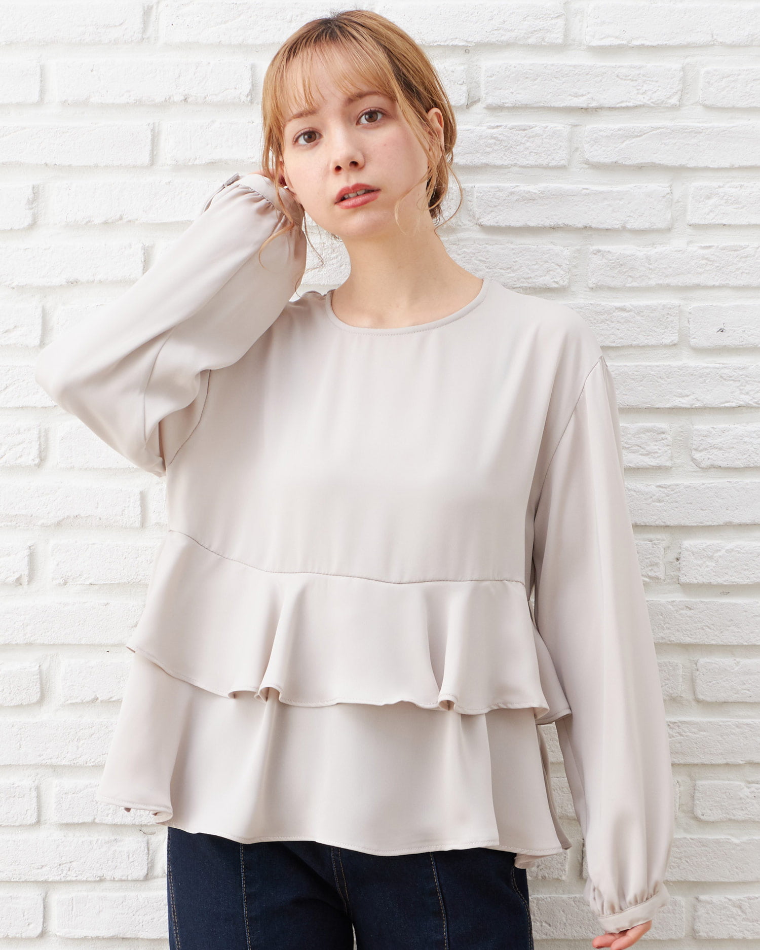Web限定 フリル切替ペプラム トップス Ingni イング 公式通販 Ingni Store Web限定 フリル切替ペプラム トップス Ingni イング 公式通販 Ingni Store