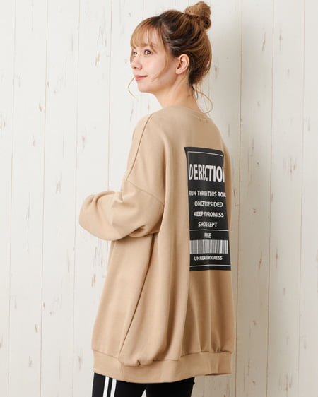 S-LL】ゆるシルエットが心地よい リブドルマントップス
