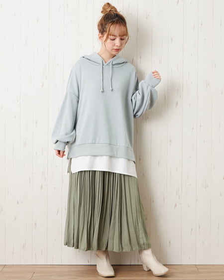 INGNI（イング） サテンプリーツ／スカート ｶｰｷ