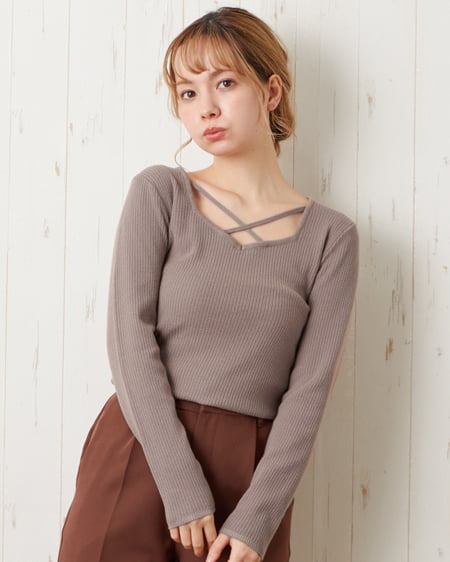 INGNI(イング) クロスリブニット ﾓｶ