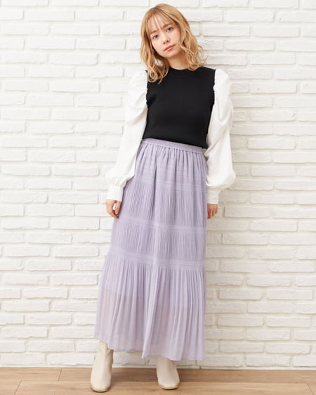 INGNI(イング) スクエアトゥストレッチブーツ アイボリー