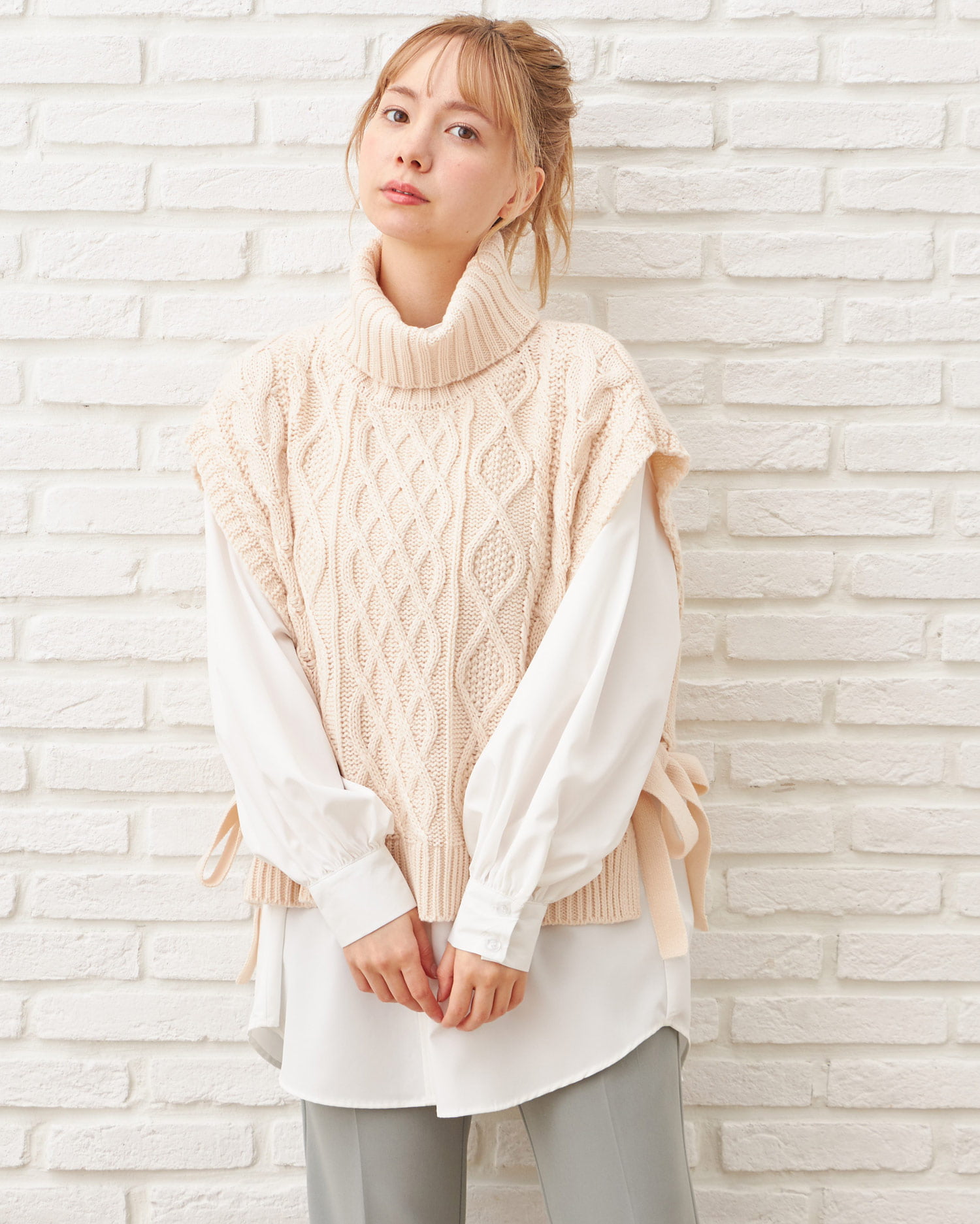 セットアップ ケーブルオフタートルネックベスト ノーカラーシャツ Set ｏｕｔｌｅｔ Ingni イング 公式通販 Ingni Store