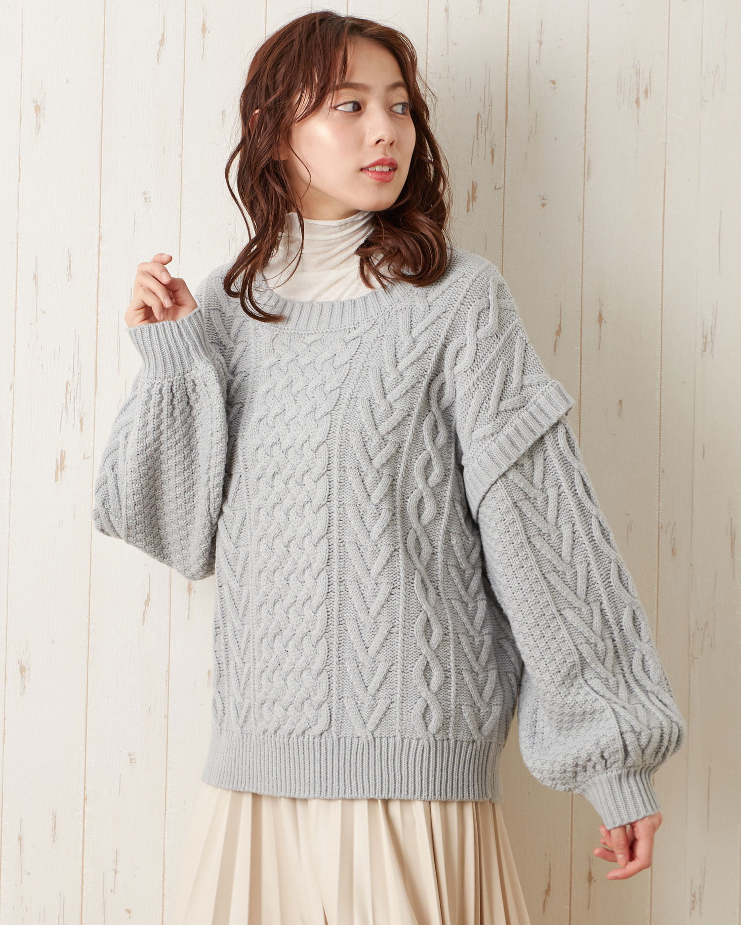 ケーブル袖レイヤーニット outlet Ingni イング 公式通販 Ingni Store ケーブル袖レイヤーニット outlet Ingni イング 公式通販 Ingni Store