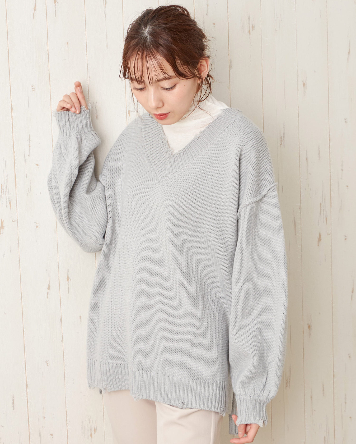 ブロークンvネックチュニック ビッグシルエットニット ｏｕｔｌｅｔ Ingni イング 公式通販 Ingni Store