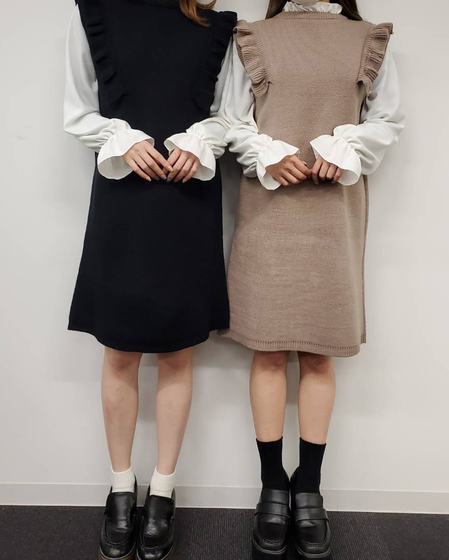 袖異素材フリル付ニット ワンピース outlet Ingni イング 公式通販 Ingni Store 袖異素材フリル付ニット ワンピース outlet Ingni イング 公式通販 Ingni Store