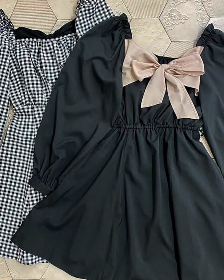 配色backリボンミニワンピース Allamanda アラマンダ 公式通販 Ingni Store