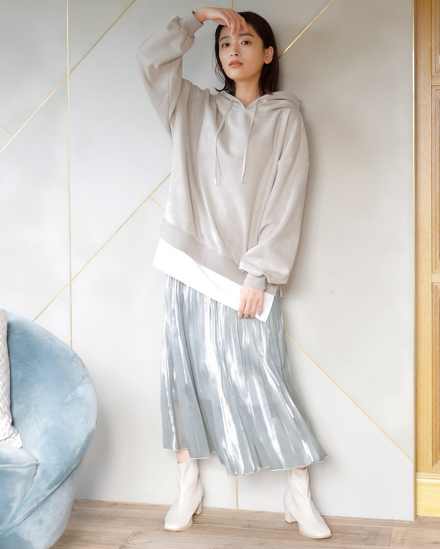 ハレ Xrayフラワープリーツスカート パープル95 楽天市場】シアー