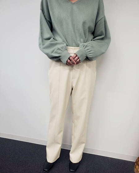 INGNI(イング) スリットネックニット ミントグリーン