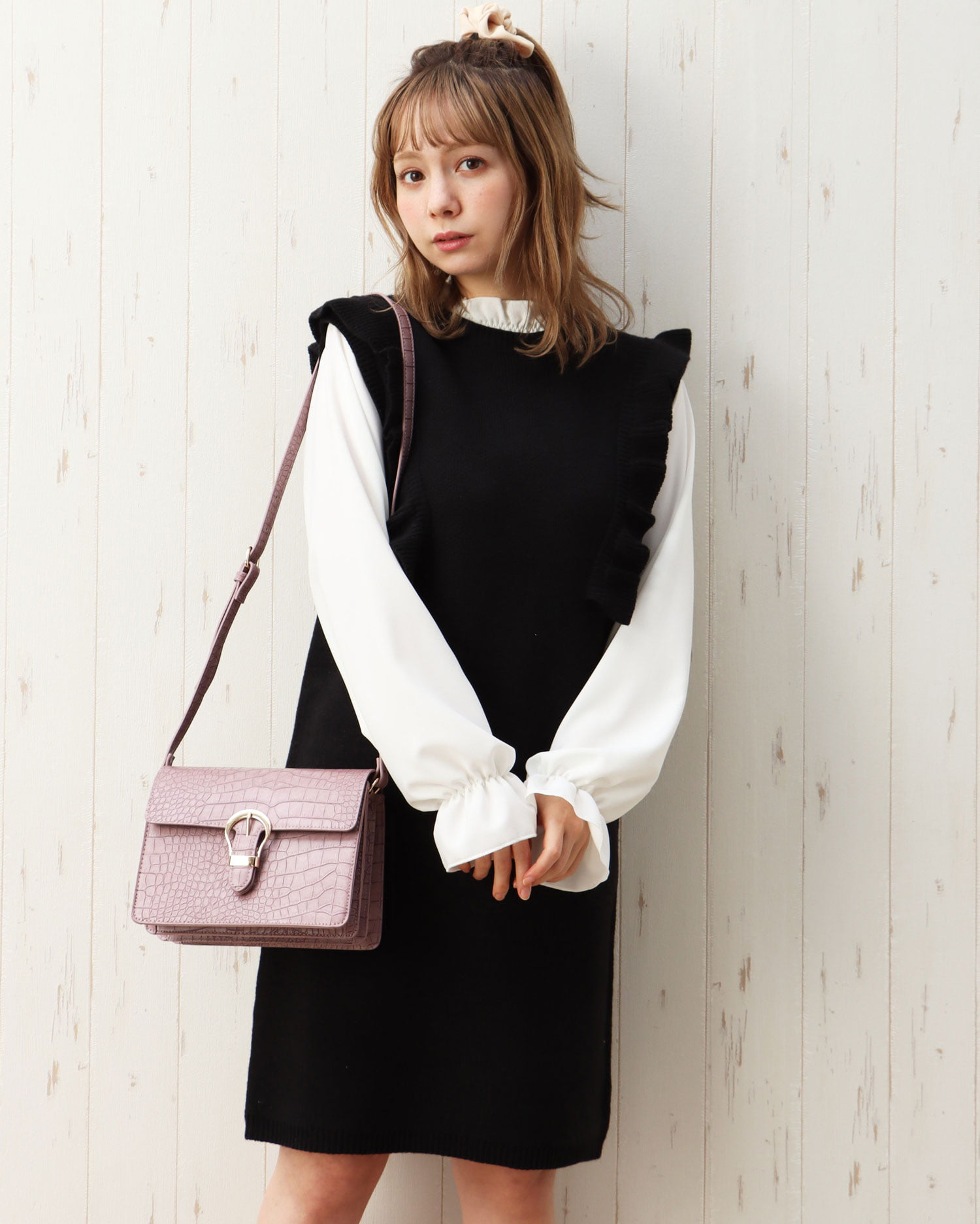 袖異素材フリル付ニット ワンピース outlet Ingni イング 公式通販 Ingni Store 袖異素材フリル付ニット ワンピース outlet Ingni イング 公式通販 Ingni Store