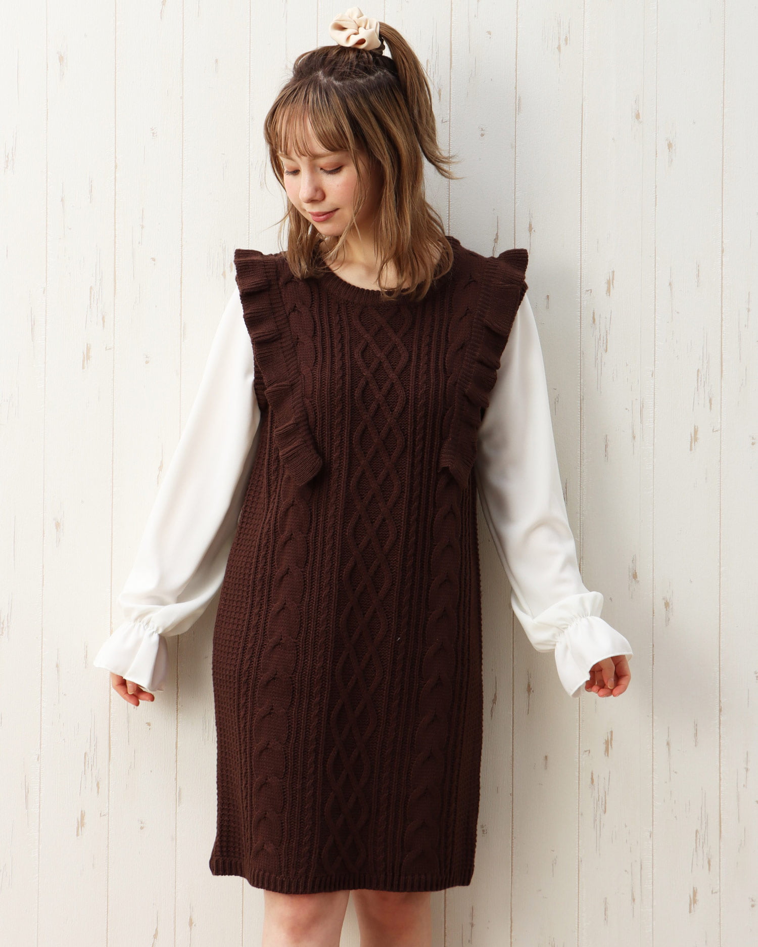 袖異素材ケーブルワンピース｜INGNI(イング) 公式通販｜INGNI STORE