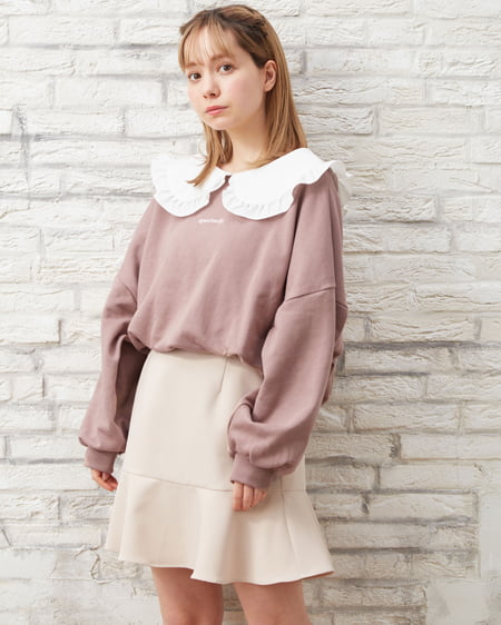 INGNI(イング) ビックカラー付ロゴスウェット/トップス モカ