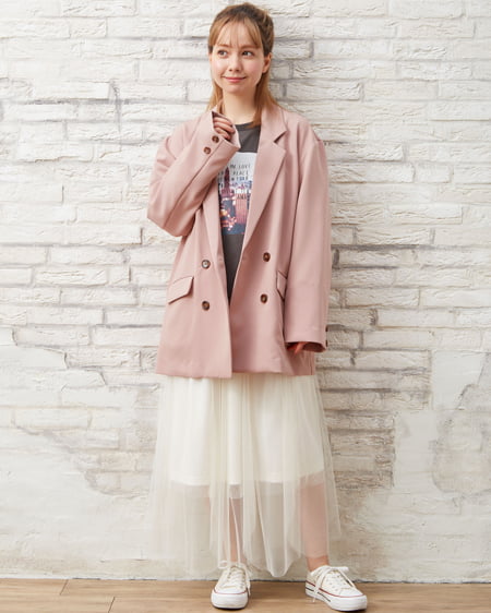 INGNI（イング） フォトプリントロングTシャツ ﾁｬｺｰﾙｸﾞﾚｰ/A