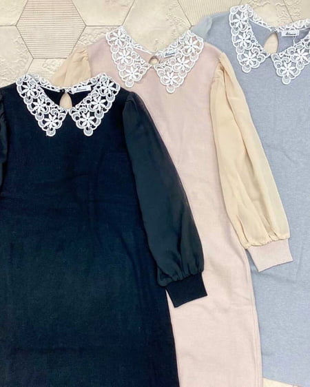 おすすめitem 襟レース袖異素材ニットワンピース Allamanda アラマンダ 公式通販 Ingni Store