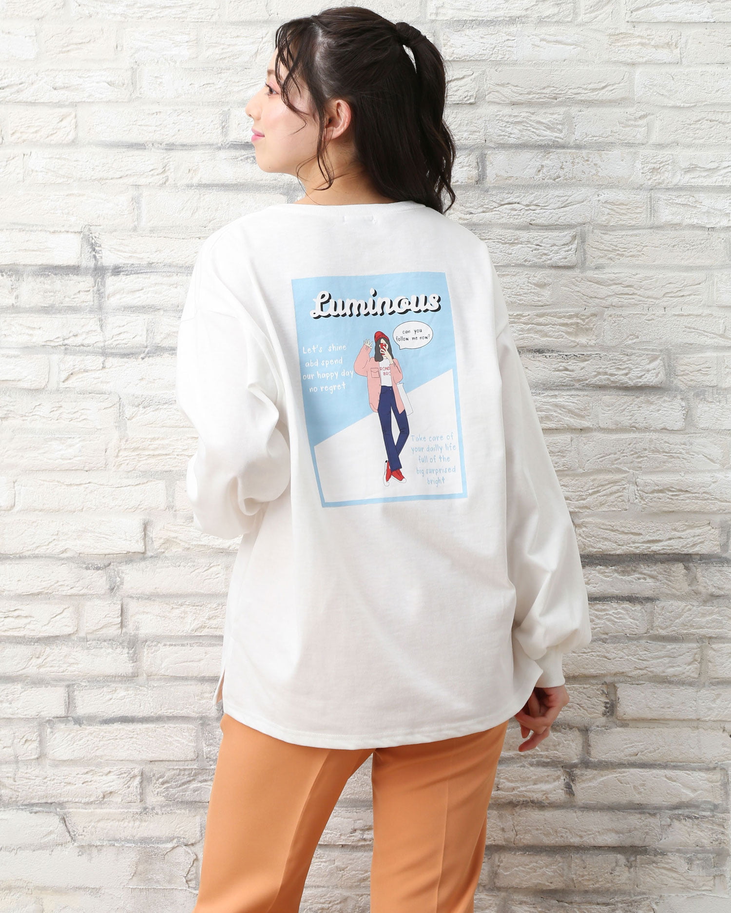 Backイラストロゴロングtシャツ outlet Ingni イング 公式通販 Ingni Store Backイラストロゴロングtシャツ outlet Ingni イング 公式通販 Ingni Store