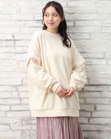 INGNI（イング） スウェット4wayトップス ｱｲﾎﾞﾘｰ