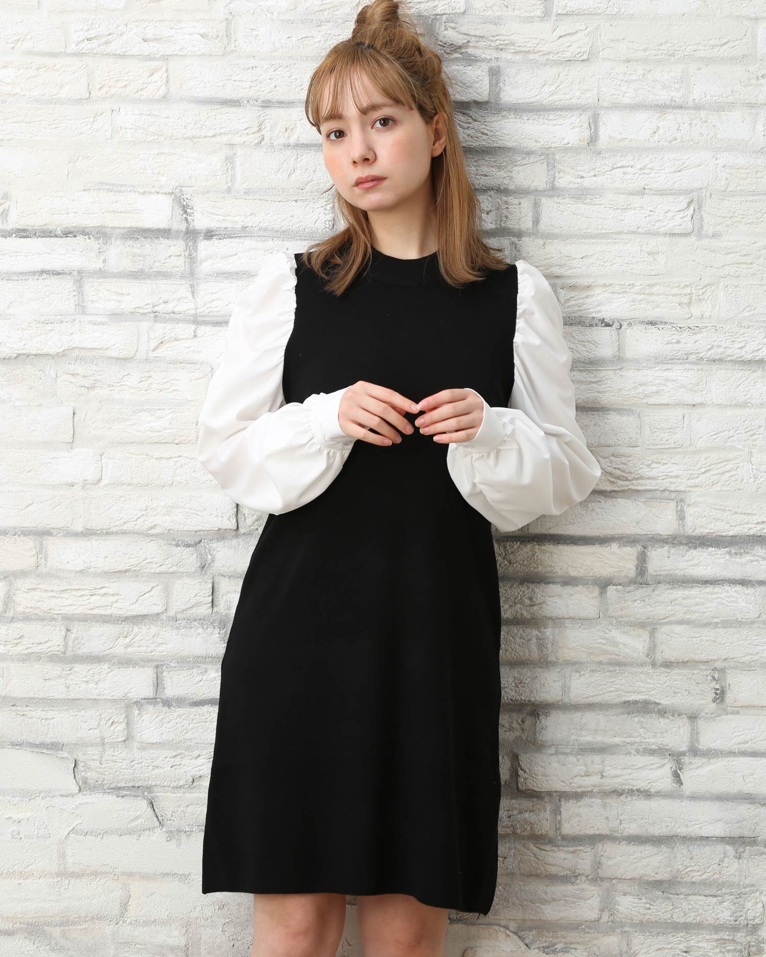 袖異素材ワンピース ｏｕｔｌｅｔ Ingni イング 公式通販 Ingni Store