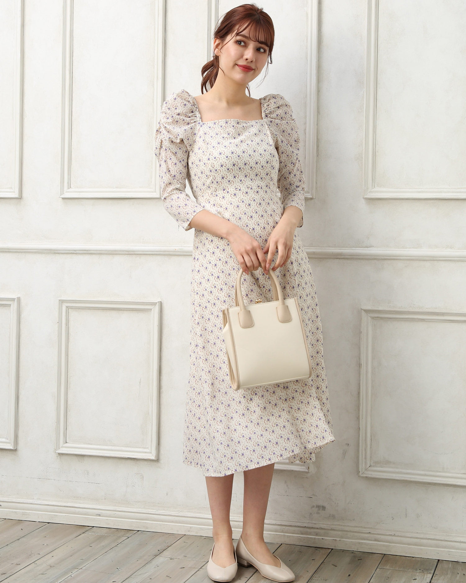 柄backリボンパワショル ワンピース Allamanda アラマンダ 公式通販 Ingni Store