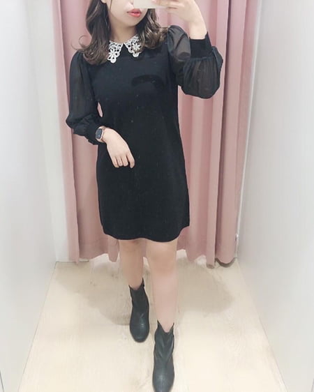 おすすめitem 襟レース袖異素材ニットワンピース Allamanda アラマンダ 公式通販 Ingni Store