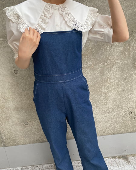 INGNI(イング) BIGレースフリル襟/袖ブラウス オフホワイト