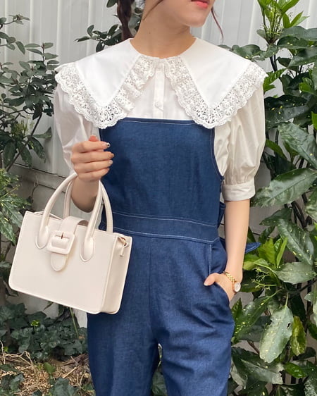 INGNI(イング) BIGレースフリル襟／袖ブラウス ｵﾌﾎﾜｲﾄ