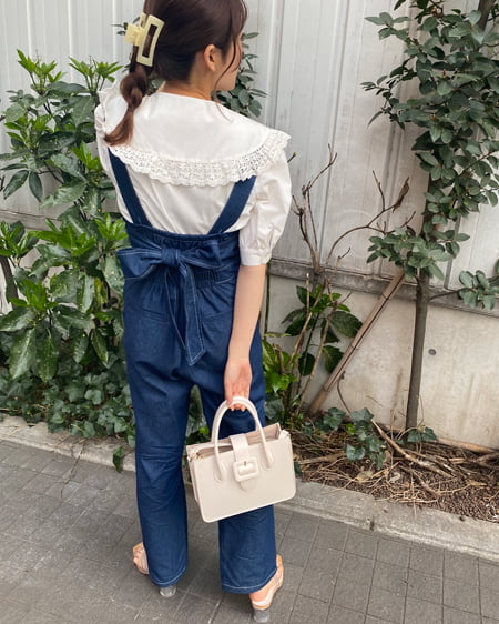 INGNI(イング) BIGレースフリル襟/袖ブラウス オフホワイト