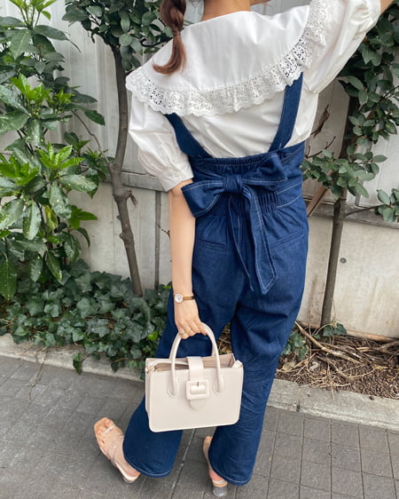 INGNI(イング) BIGレースフリル襟/袖ブラウス オフホワイト