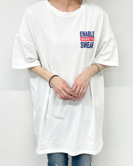 INGNI(イング) カラーロゴTシャツ オフホワイト