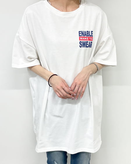 INGNI(イング) カラーロゴTシャツ ｵﾌﾎﾜｲﾄ