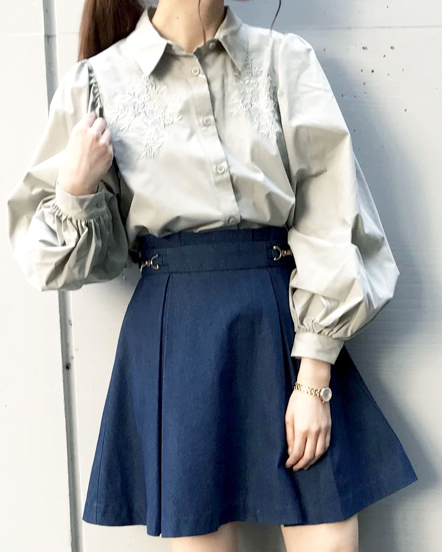100 %品質保証 イング刺繍トップス ブラウス シャツ/ブラウス(半袖/袖なし) イング デザインブラウス ホワイト