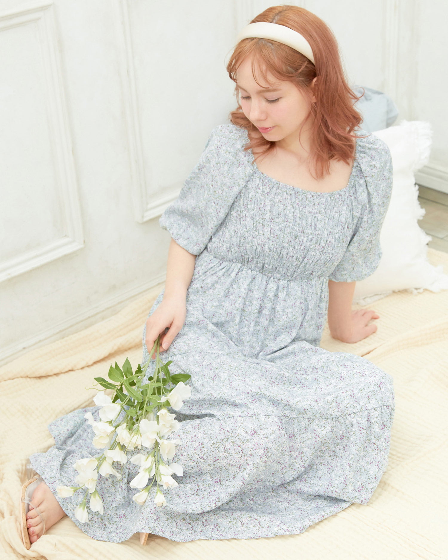 花柄シャーリングティアード ワンピース ｏｕｔｌｅｔ Ingni イング 公式通販 Ingni Store