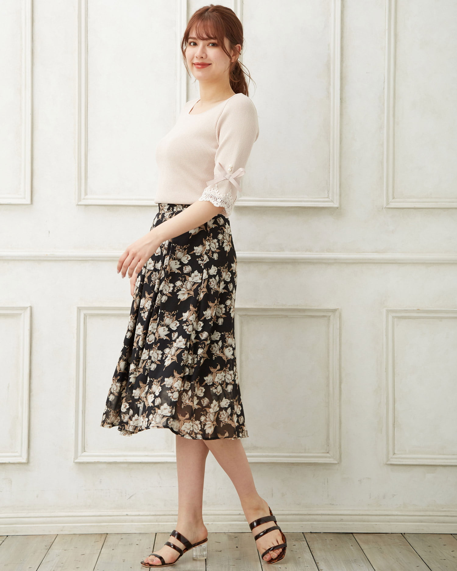 新色 イング 花柄スカート 素材 tchinlait.com