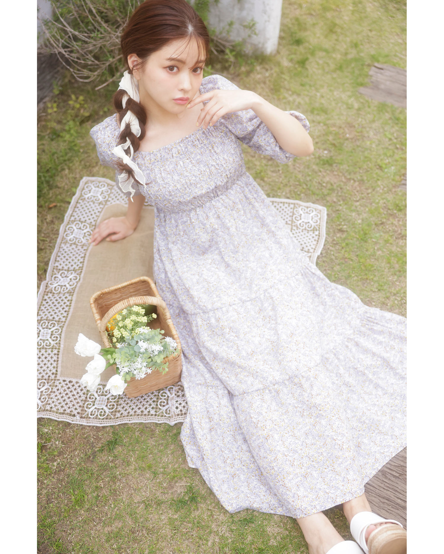 花柄シャーリングティアード ワンピース Ingni イング 公式通販 Ingni Store 花柄シャーリングティアード ワンピース Ingni イング 公式通販 Ingni Store